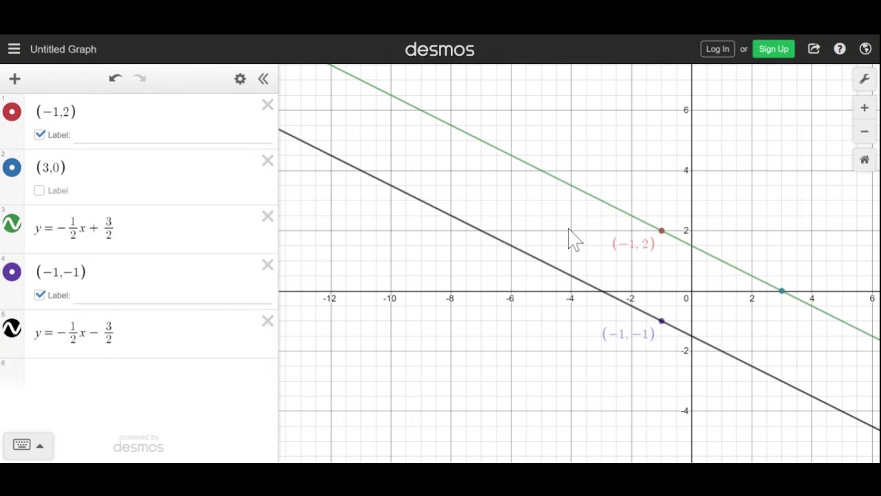 Plotting Points And Graphing Lines In Desmos - YouTube