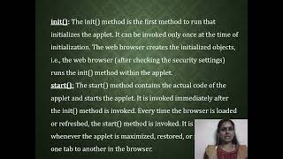 Life cycle of an Applet in Java