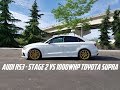 Audi RS3 - Stage 2 VS 1000WHP Toyota Supra Drag Race