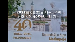 2021년 6월25일  메주고리예 성모발현 40주년 순례 기념영상  최원석 아넬로 신부님과함께