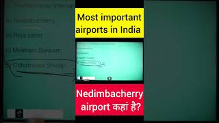most important airport in Hindi #shorts #shortsvideo #geography #class #cbse #social science