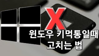 윈도우 키 먹통일때 고치는법