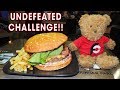 Undefeated Monster Burger Challenge w/ Fried Chicken!!