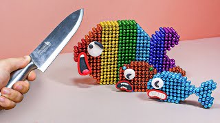 Processing Deliciously Colorful RAINBOW FISH | Magnetic Balls & Satisfying Video
