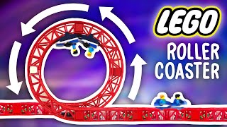 I Built a HUGE Lego Rollercoaster - Floor to Ceiling!