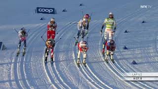 Cross country World Cup 20-21, Falun, 10 classic, mass start, women (Norwegian commentary)