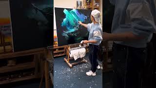 Underwater Shipwreck Oil Painting Process | Ocean art