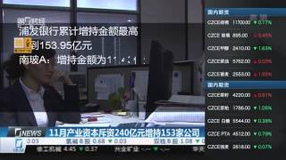 【一财资讯】11月产业资本斥资240亿元增持153家公司