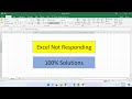 Excel Not Responding | Excel Hang Issue in Windows | 100% Solutions