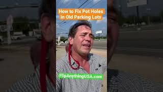 How to Fix Potholes In Old Parking Lots |LandLord Life  #commercialproperty #landlord #potholes