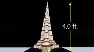 Burj Khalifa made of  Matchsticks | Fire Chain Reaction | Dubai