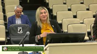 Port of Entry Advisory Committee Meeting, 05/20/2026