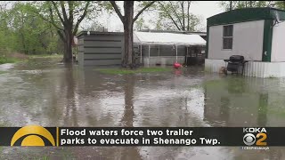 Flood Waters Force Trailer Parks To Evacuate