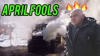 APRIL FOOLS PRANK: SKID STEER ON FIRE!!!