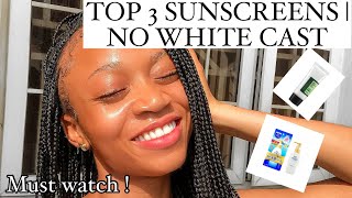 3 SUNSCREENS FOR PEOPLE OF COLOUR | No White Cast | Sunscreen Review | Neutrogena SPF cream ?| #SPF