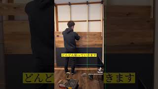 【賃貸和室にDIY】壁掛けTV設置してみた #diy #shorts #賃貸diy #賃貸 #和室 #壁掛けテレビ