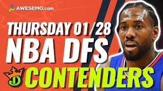 DRAFTKINGS NBA DFS PICKS TODAY | Top 10 ConTENders Thu 1/28 | NBA DFS Simulations
