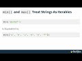 Starting With Python's min() and max() Functions