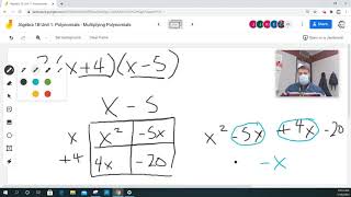 Algebra 1B Multiplying Polynomials Example 7