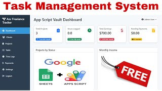 how to create task management system google sheet application dashboard #free #coding #tranding #cod