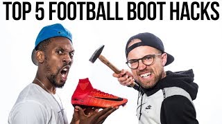 Top 5 FOOTBALL BOOT HACKS - SOCCER CLEAT TRICKS ft. UNISPORT
