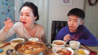 2017/3/10 집밥 14  부대찌개 먹방 Home menu 14 Budaejjigae Mukbang 部队汤 吃播