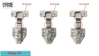 Hinge 3D Home Care, kitchen and Wardrobe Soft Close Hinges