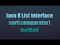 Java 8 List interface sort(comparator) method