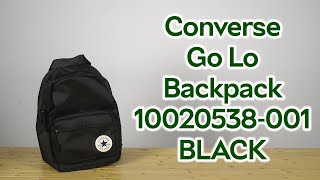 Розпаковка Converse Go Lo Backpack 10020538-001 CONVERSE BLACK