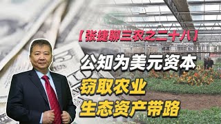 【张捷聊三农之二十八】公知为美元资本窃取农业生态资产带路