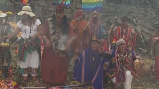 Peruvian Shamans gather at an ancient sacred hill to share their views for 2025