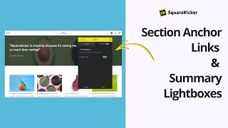 Squarespace Summary Block Lightboxes and Section Anchor Links