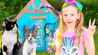 Nastya giải cứu mèo con! Bộ Sưu Tập Video trẻ em