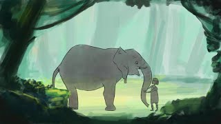 Short 2D Animated🌿 - My Forest Friend, Elephant - Elephant Walk Cycle