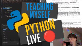 Teaching Myself Python LIVE 🔴 | Data Structures and Algorithms in Python + SBM Project | 01-06-2025