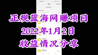 2022年1月2日收益情况分享！老王正规蓝海网赚项目独家技术教学！24小时赚钱提升睡后收入！每天收益500－1000元！#网络赚钱 #睡后收入