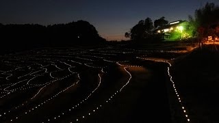 大山千枚田 LEDキャンドル ライトアップ （千葉県鴨川市） 2013年11月8日