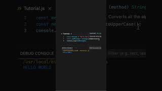 how to change a string to uppercase or lowercase in JavaScript #coding #javascript #shorts #tutorial