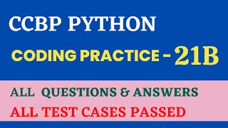 Coding Practice - 21B | Functions | Python | CCBP 4.0