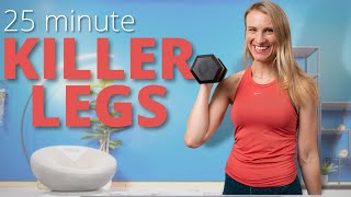 Leg Workout with Dumbbells | 25 minute
