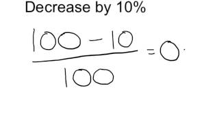 Percentage increase and decrease using the multiplying factor