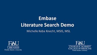 Embase Literature Search Demo