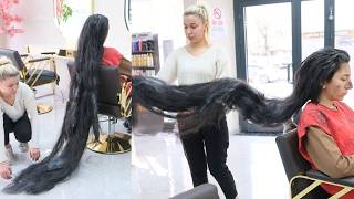 Hair 2 METERS LONG! Homeless Woman's Transformation /Given A Rich Life