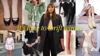 thrift with me for WINTER 2024.... finally..... (and a haul too)