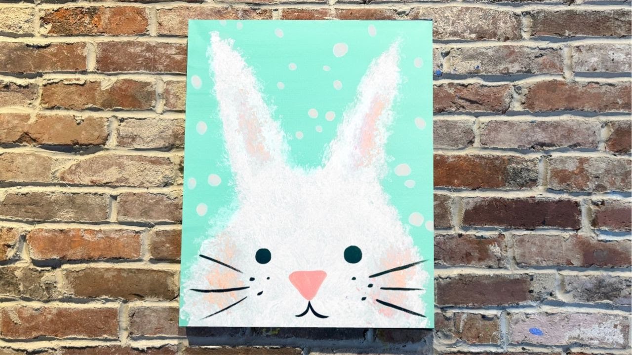 Easy Easter Bunny Painting Tutorial Youtube