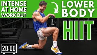 Intense 20 Minute At Home Workout with Dumbbells | Full Lower Body HIIT!