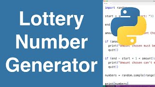 Lottery Number Generator | Python Example