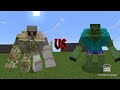 Minecraft - Mutant zombie vs mutant iron golem