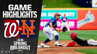 Nationals vs. Mets Spring Breakout Game Highlights (3/15/24) | MLB Highlights