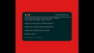 Python ReportLab - Generate a Code 128 barcode